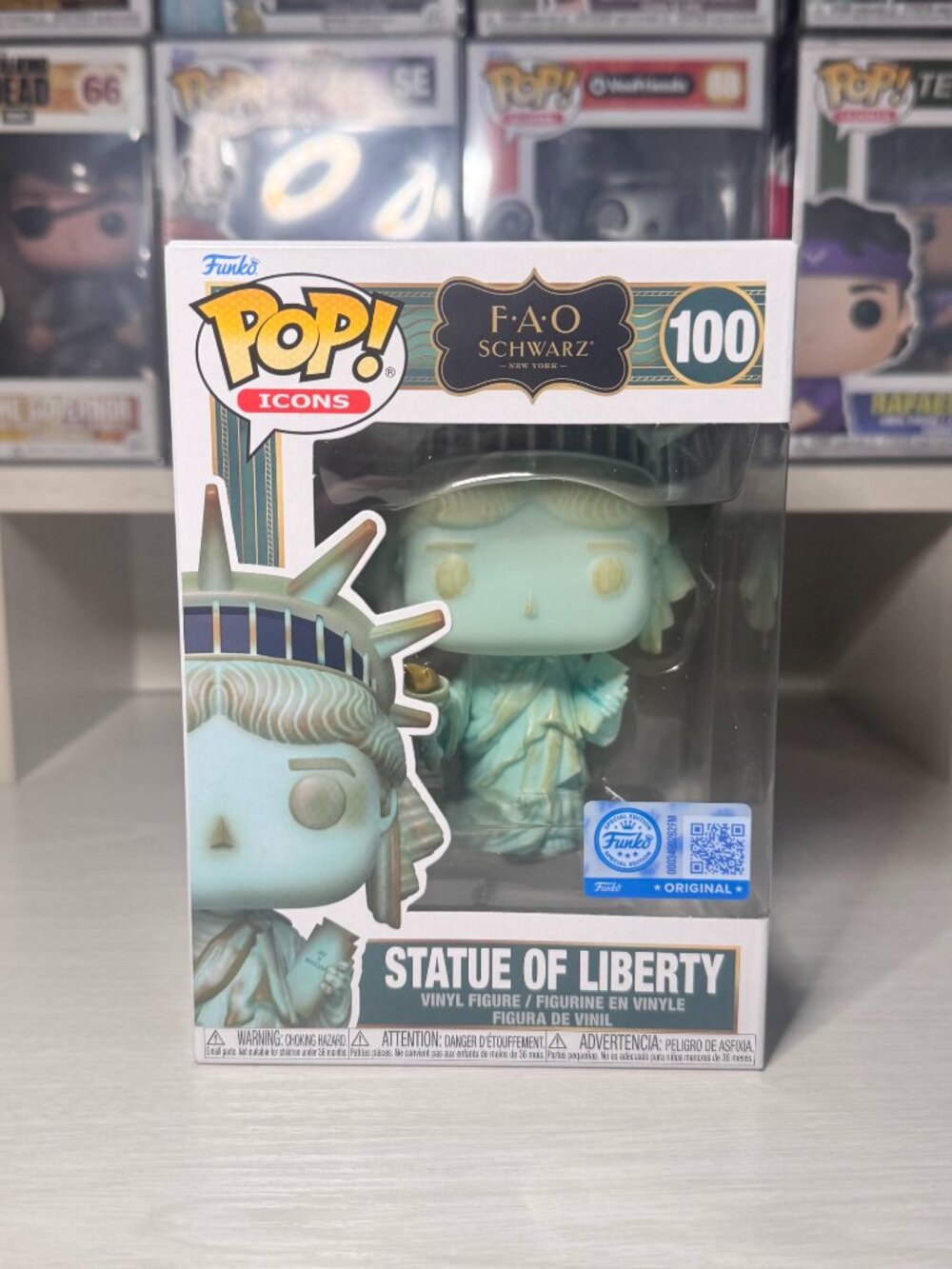 Funko Pop Icons Statue of Liberty #100 F.A.O. Schwarz Exclusive NEW YORK NYC